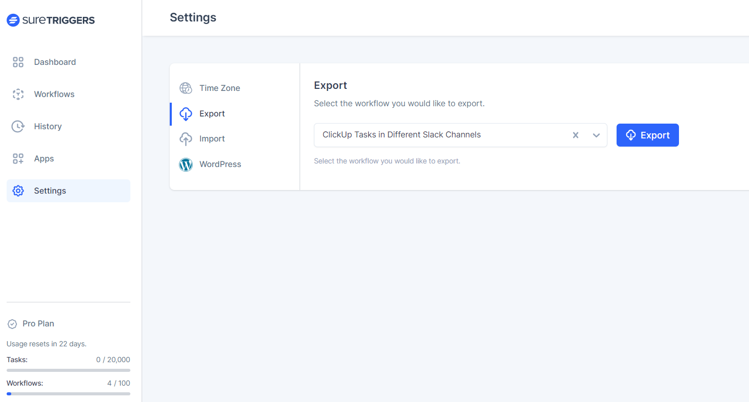 export-workflow-screen