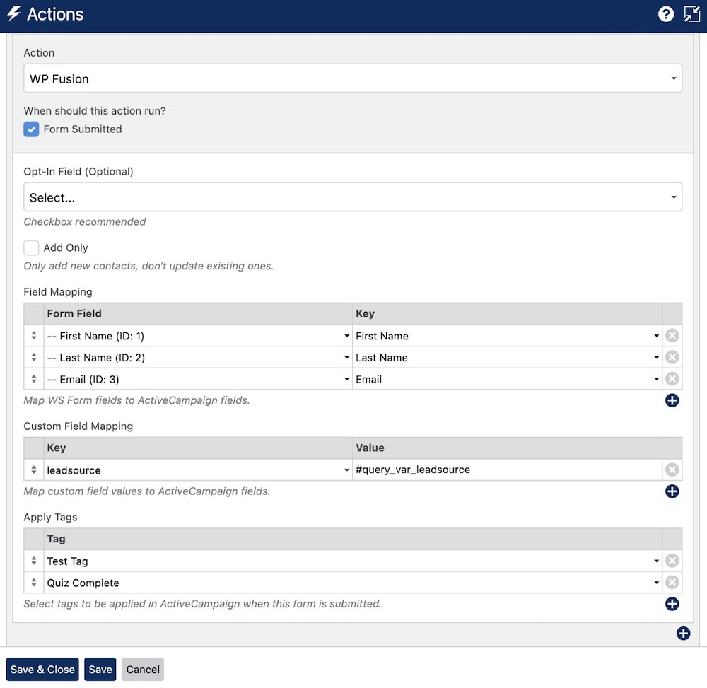 WP Fusion Intuitive Field Mapping system