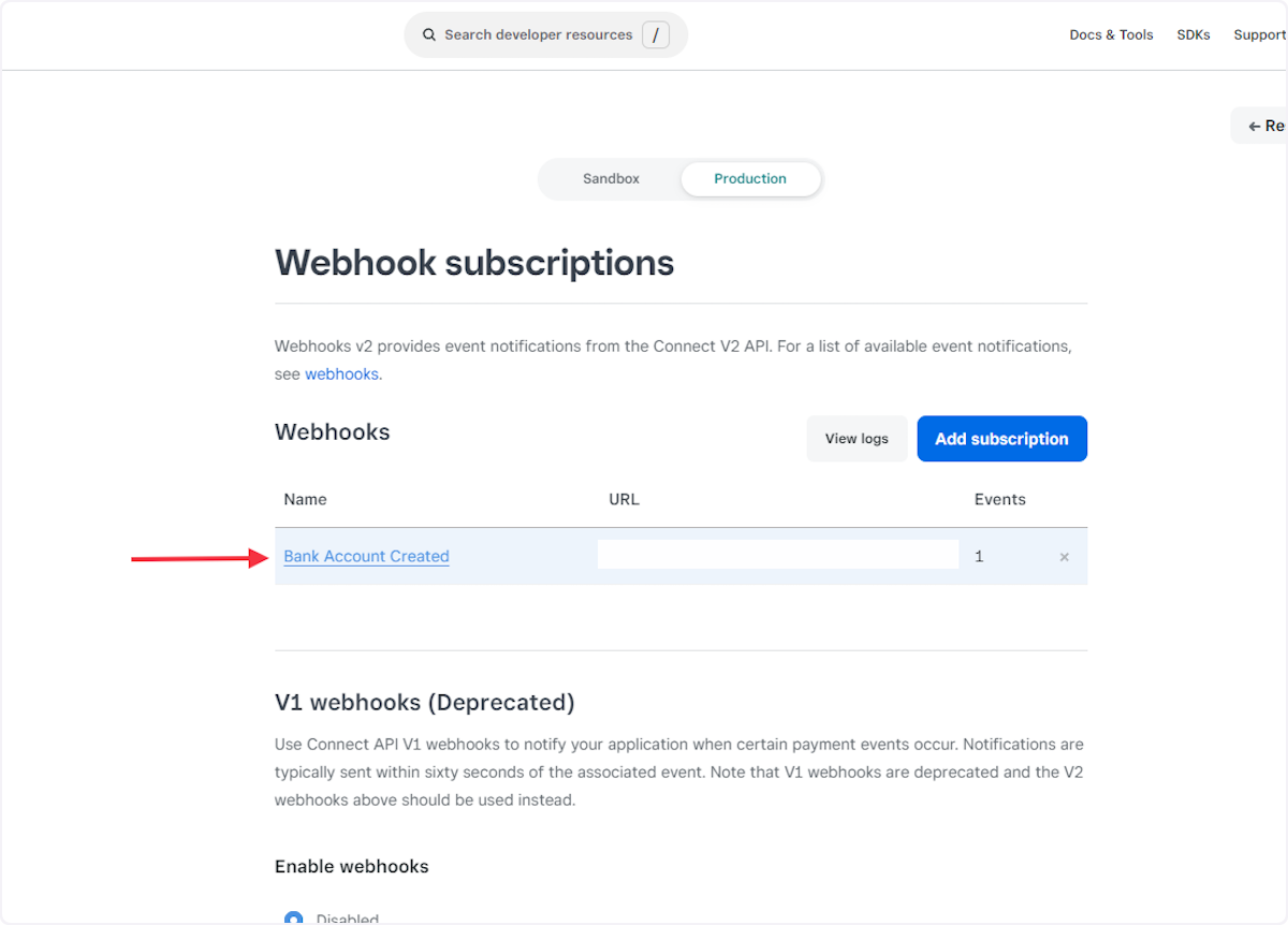 Now Click on the latest created webhook.