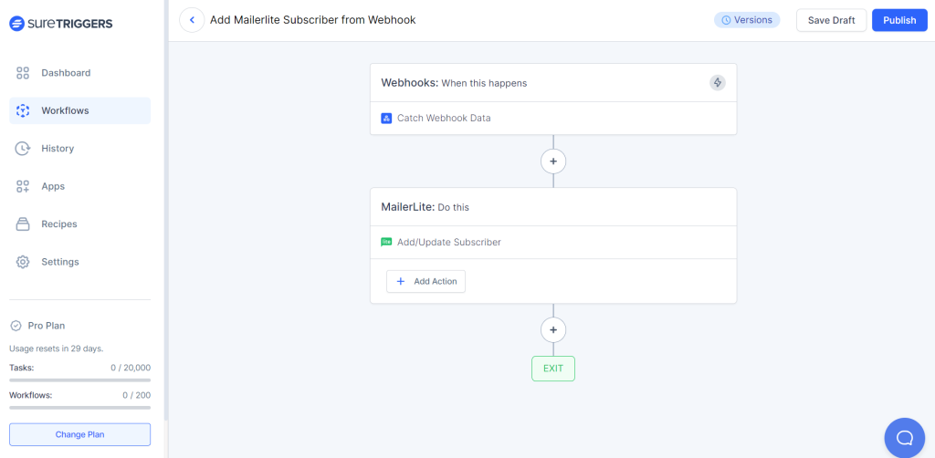 SureTriggers workflow setup