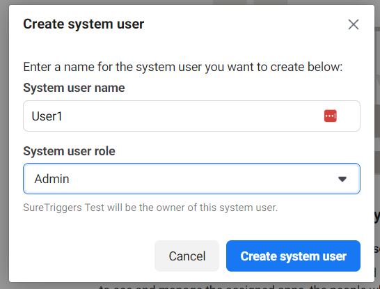Create System User