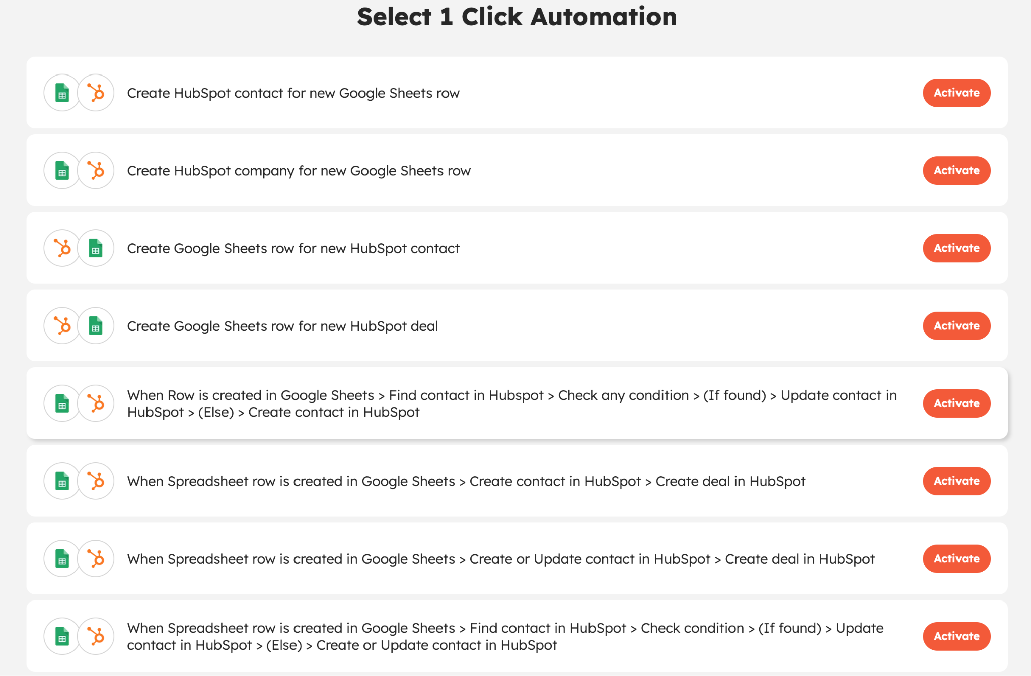 Integrately 1 click automation