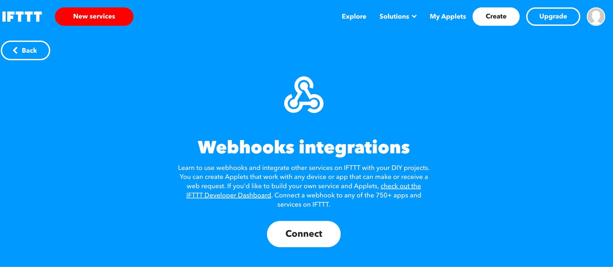 Webhooks in IFTTT