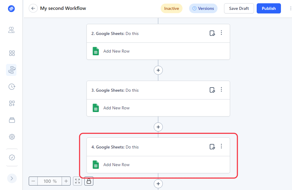 Image of a SureTriggers workflow with a new step added.